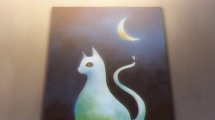 Gondolkoztam kicsit e festmény mögött rejtőző szimbolizmuson. Van egy fehér macskaféle és egy hold ami a Xenoglossia világában nem létezik. Erre az eredményre jutottam: Most megvagy LOST ARTEMIS! :)